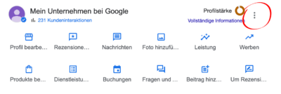 Google Unternehmensprofil löschen Schritt 1